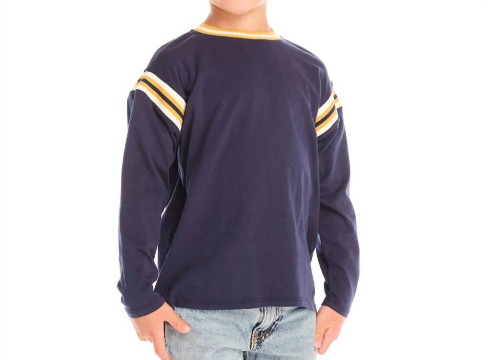 NEW CHASER i am #1 jersey long sleeve tee in blue
